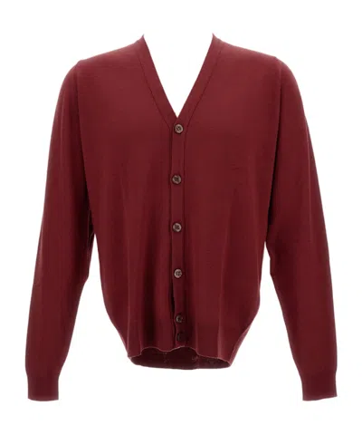 JOHN SMEDLEY LONG-SLEEVED CARDIGAN SWEATER
