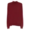 John Smedley Long-sleeved Knitted Pullover In Red