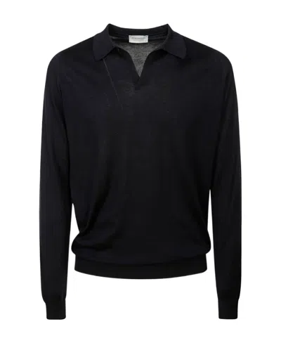 John Smedley Puck Ss Skipper In Navy