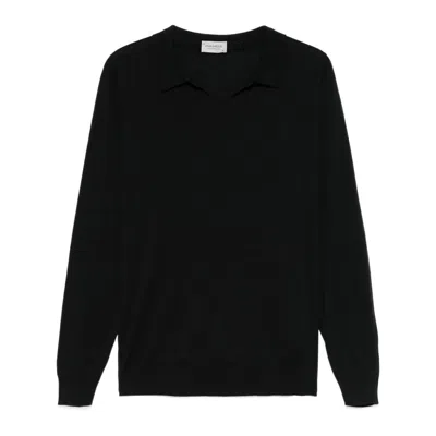 John Smedley Long-sleeved Sweater In Black
