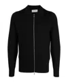 John Smedley Long-sleeved Zipper Cardigan In Black