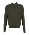John Smedley Long Sleeves Polo In Black