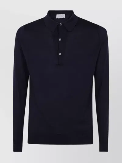 JOHN SMEDLEY LONG SLEEVES SHIRT WITH RIBBED CUFFS AND HEM
