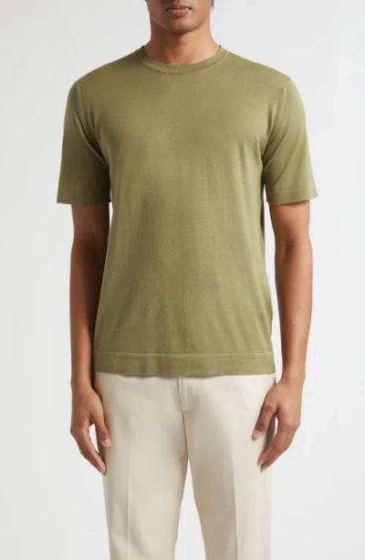 John Smedley Lorca Crewneck T-shirt In Green