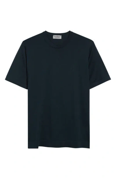 John Smedley Lorca Crewneck T-shirt In Rainforest