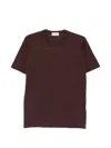 John Smedley Lorca Fine-knit T-shirt In Brown