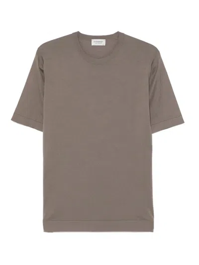 John Smedley Lorca T-shirt In Brown
