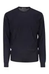 John Smedley Lundy - Crew Neck Jumper In Extra-fine Merino Wool In Blue