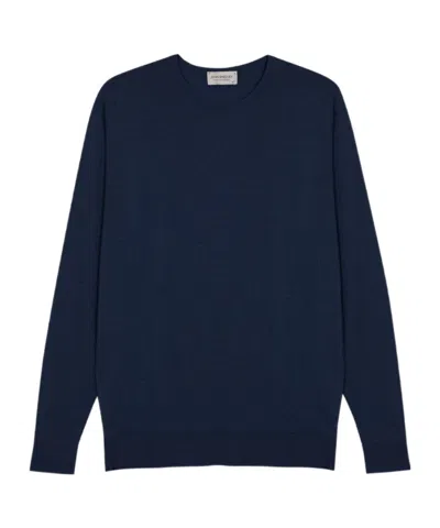 John Smedley Lundy - Extra Fine Merino Wool Jumper In Blue