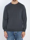 John Smedley Lundy Craw Neck Pullover In Gray