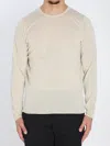 John Smedley Merino Wool Crew Neck Pullover In Neutral