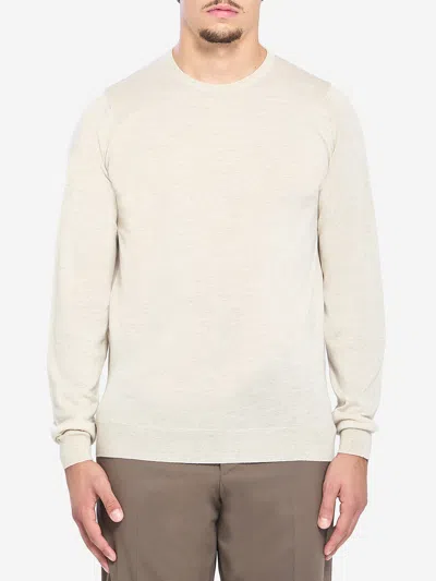 John Smedley Lundy Craw Neck Pullover In Neutral