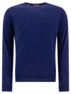 John Smedley "marcus" Crew Neck Sweater In Blue