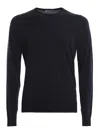 John Smedley Marcus Extra Fine Merino Wool Jumper In Azul Oscuro