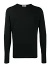 John Smedley Marcus Extra Fine Merino Wool Jumper In Black
