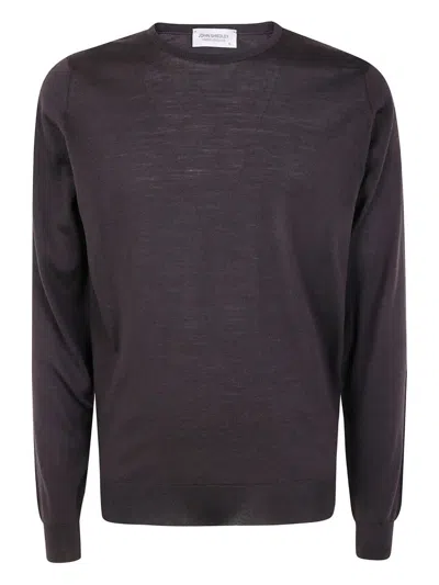 John Smedley "lundy" Round Neck Pullover In Brown