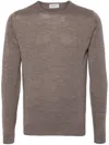 John Smedley Merino Wool Lundy Sweater In 褐色