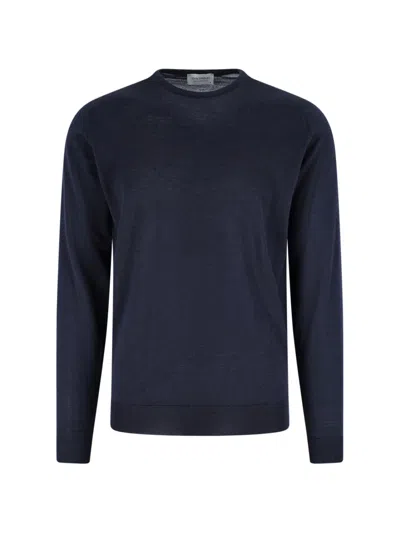 John Smedley 'lundy' Sweater In Blue