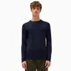 John Smedley Soft Lightweight Knit Sweater With Round Neck In Blue