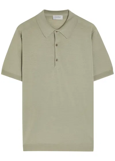 John Smedley Macloud Merino Wool Polo Shirt In Green
