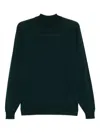 John Smedley Extra Fine Merino Wool Turtle Neck Sweater Clothing In Green