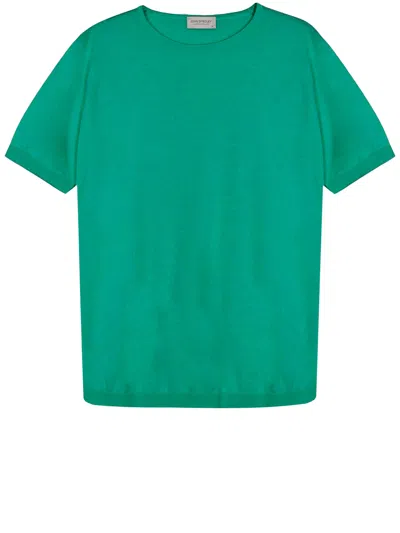 John Smedley Emerald Green Cotton Jumper In Smeraldo