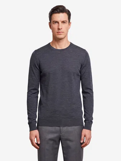John Smedley Maglione Girocollo Lundy Carbone In Gray
