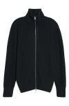 John Smedley Mallam Recycled Cashmere & Merino Wool Zip Cardigan In Green