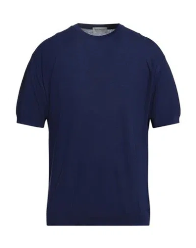 John Smedley Man Sweater Blue Size Xxl Cotton In Blue