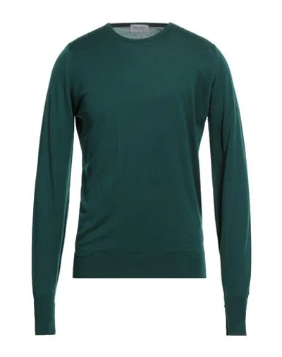 John Smedley Man Sweater Dark Green Size M Merino Wool