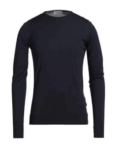 John Smedley Man Sweater Midnight Blue Size S Merino Wool