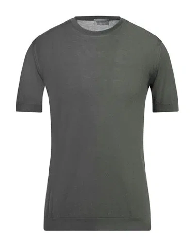 John Smedley Man Sweater Military Green Size Xxl Cotton In Green