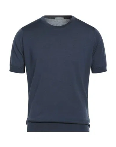 John Smedley Man Sweater Navy Size Xxl Merino Wool In Blue