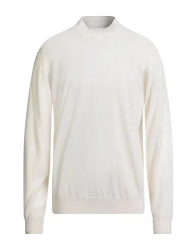 John Smedley Man Turtleneck Ivory Size Xl Merino Wool In White