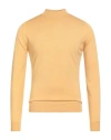 John Smedley Man Turtleneck Marigold Size Xl Wool In Yellow