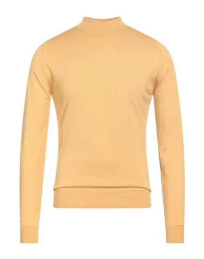 John Smedley Man Turtleneck Marigold Size Xl Wool In Yellow