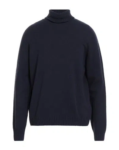 John Smedley Man Turtleneck Navy Size L Recycled Cashmere, Wool
