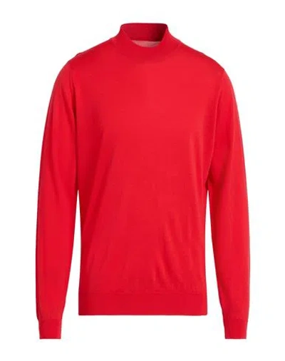 John Smedley Man Turtleneck Red Size Xl Merino Wool In Brown