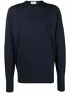 John Smedley Marcus Virgin Wool Crewneck Sweater In Blue