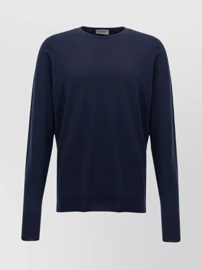 John Smedley Marcus Crew-neck Sweater In Blue