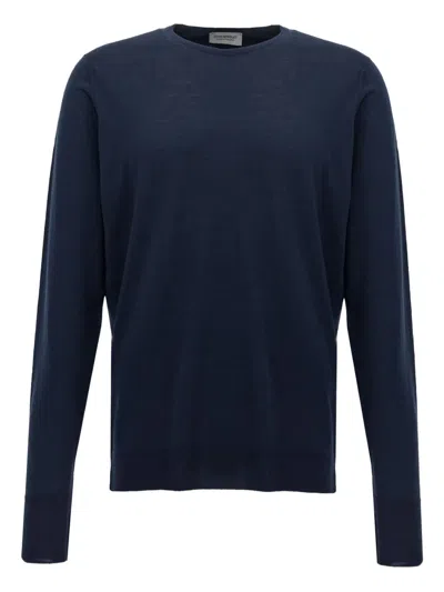 John Smedley Marcus Crew-neck Sweater In Blue
