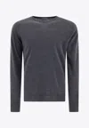 John Smedley "marcus" Crew Neck Sweater In Black