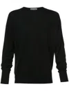 John Smedley Marcus Extra Fine Merino Wool Jumper In Black