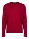John Smedley Marcus Extra Fine Merino Wool Jumper Clothing In Red