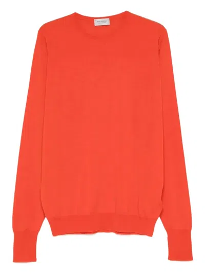 John Smedley Marcus Extra Fine Merino Wool Jumper In Red
