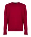 John Smedley Extra Fine Merino Wool Jumper In Red