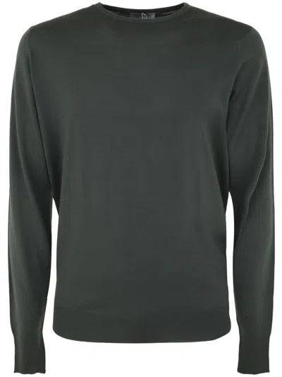 John Smedley Marcus Long Sleeves Crew Neck Pullover In Green
