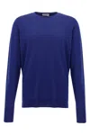 John Smedley "marcus" Crew Neck Sweater In Blue