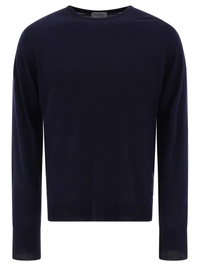 John Smedley Darley Pullover Cn Ls In Blue