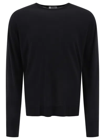 John Smedley Lundy - Crew Neck Jumper In Extra-fine Merino Wool In Black